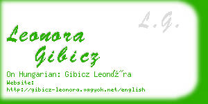 leonora gibicz business card